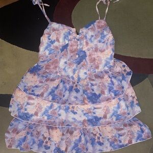 Floral Tiered Dress with Spaghetti Straps